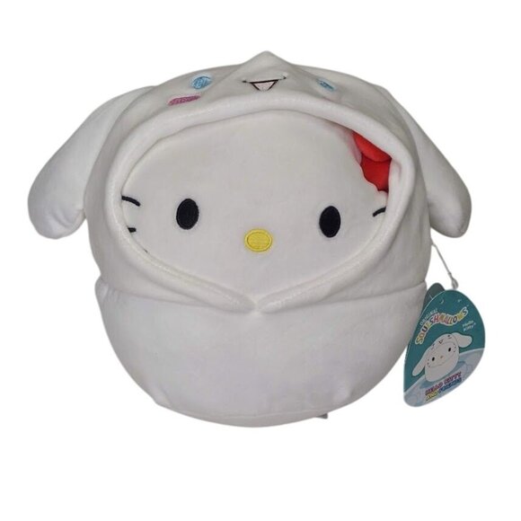 Squishmallows Other - Hello Kitty Squishmallow Plush Cinnamoroll Costume Hoodie 8" Removable Hood